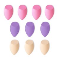 zestaw 10 gąbeczek do makijażu pastel  violet gb12
