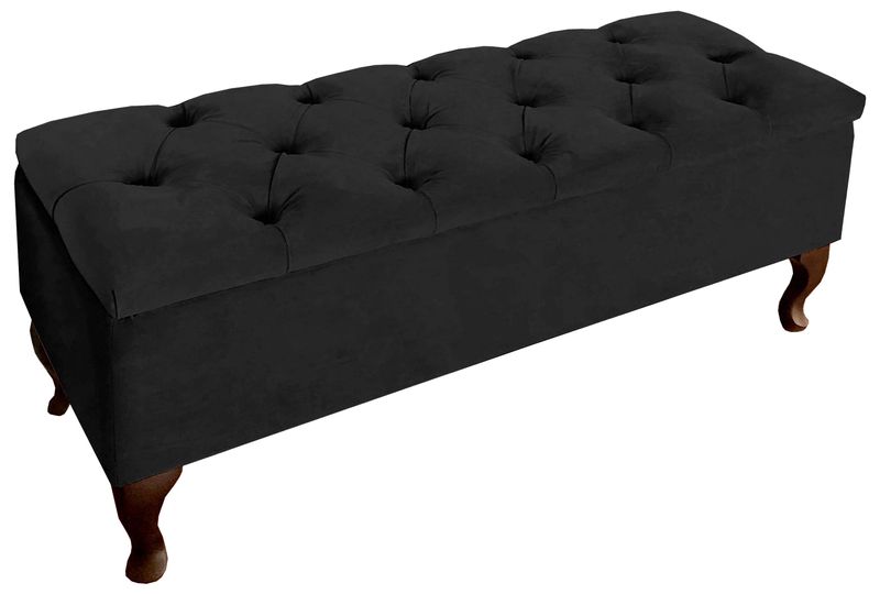 Pufa pikowana tapicerowana ze schowkiem zdjęcie 1