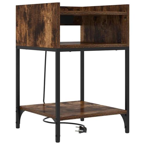 Stolik nocny z półką 2 pcs Wędzony dąb 40 x 40 x 61 cm na Arena.pl