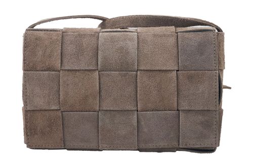 Torebka listonoszka zamszowa - Beżowa ciemna na Arena.pl