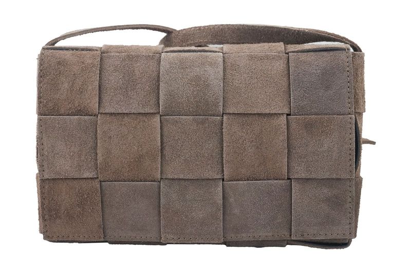 Torebka listonoszka zamszowa - Beżowa ciemna zdjęcie 2