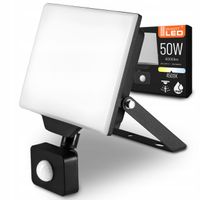 2X NAŚWIETLACZ HALOGEN LED 50W Z CZUJNIKIEM RUCHU ZMIERZCHU LAMPA WODOODPOR