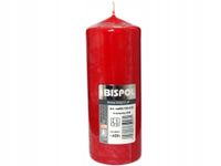 Świeca tradycyjna parafinowa Czerwona Bispol Walec 330g 15cm ø5,8cm Aura