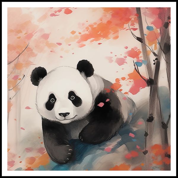 Plakat 90x90cm Panda wśród Klonów zdjęcie 3