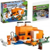 LEGO Minecraft Siedlisko lisów 21178 + Jaskinia naciekowa 30647