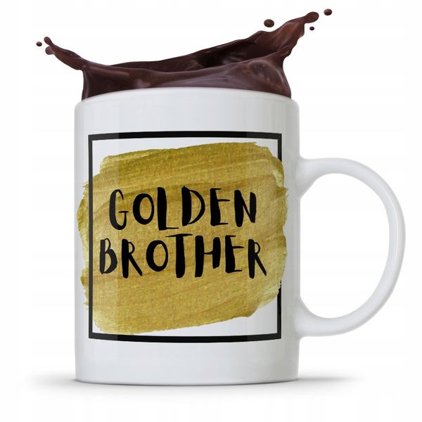 Kubek Prezent Dla Brata Braciszka Golden Brother Z Nadrukiem Ze Zdjęciem zdjęcie 1