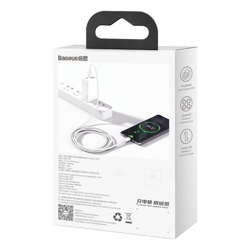 kabel przewód superior usb - usb-c 66w 6a 1m - biały na Arena.pl