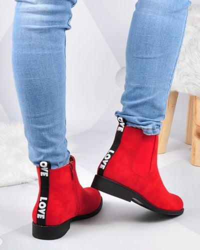 Pantofelek24.pl | Czerwone botki37 na Arena.pl