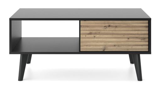 Stolik kawowy WILLOW L104 do salonu czarny/dąb artisan na Arena.pl