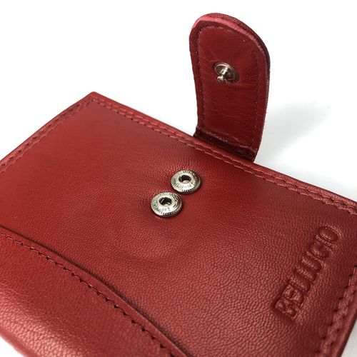 skórzane etui na karty - ciemnoczerwone na Arena.pl