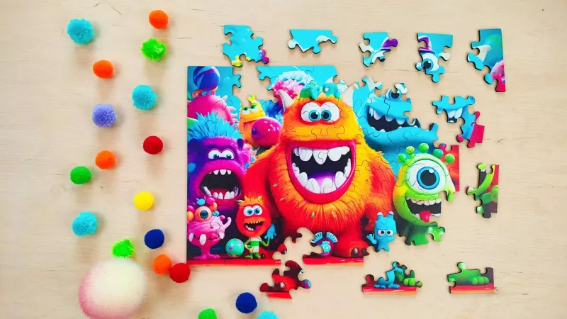 Puzzle Milliwood 50 Elementów. Kudłate Potworki zdjęcie 5