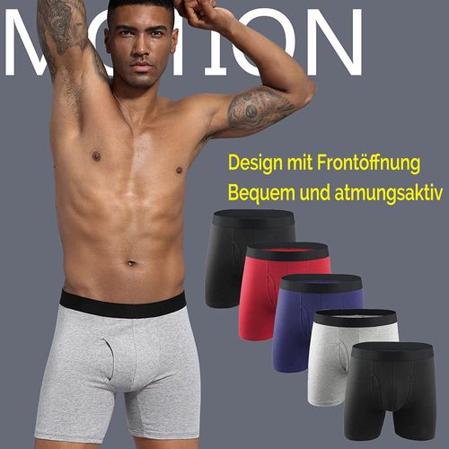 Bokserki męskie bawełniane zestaw 5 sztuk majtki długie oddychające S na Arena.pl