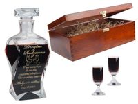 KARAFKA Kieliszki Etui PODZIĘKOWANIA dla RODZICÓW