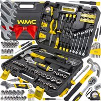 KOMPLET KLUCZY KLUCZE NASADOWE ZESTAW NARZĘDZI 1/4 3/8 WALIZKA NA PREZENT