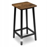 STOŁEK BAROWY HOKER METALOWY TABORET RUSTYKALNY KUCHENNY LOFTOWY STAL 65 cm