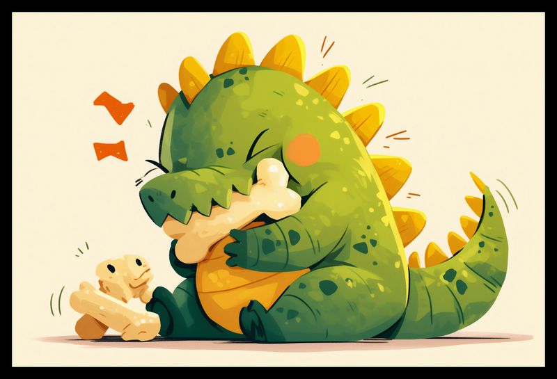 Plakat 45x30cm Uroczy Dinozaur zdjęcie 2