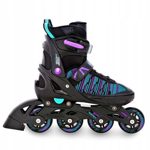 Rolki Regulowane RAVEN Cande Black/Mint/Violet 35-39 Kauczuk na Arena.pl