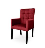 Fotel CAROL / czerwony / noga czarna / R61