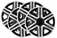 Kołpaki 4 sztuki NRM uniwersalne Action Doublecolor Silver Black 14”