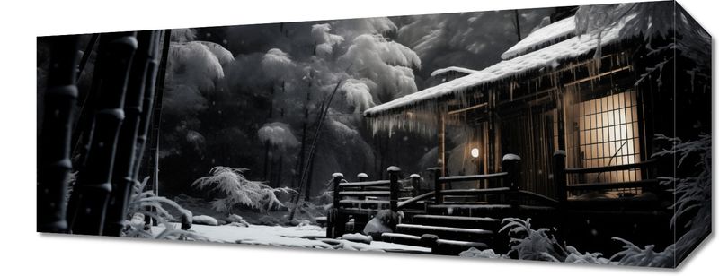 Obraz 50x20cm Tradycyjna Japońska Chatka zdjęcie 1