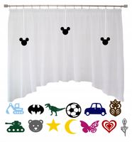 Firana dziecięca z zawieszkami woal DUŻO WZORÓW wybór 500x145