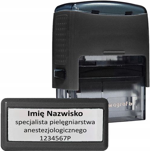 WAGRAF B2 - Pieczątka do 4 wersów - 12 kolorów obudowy do wyboru - IMIENNA na Arena.pl