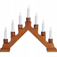 Świecznik adwentowy drewniany brązowy KARIN