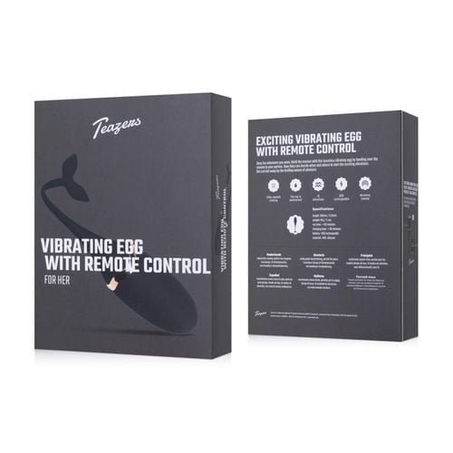 luxurious vibrating egg w/ remote control   black na Arena.pl