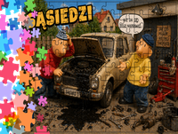 Puzzle tradycyjne - Sąsiedzi - Pat i Mat