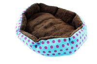 MIĘKKIE LEGOWISKO DLA KOTA PSA Z PODUSZKĄ niebieskie