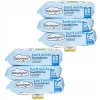 ZESTAW 2 SZTUK BABYDREAM CHUSTECZKI NAWILŻANE 3 X 60 SZT