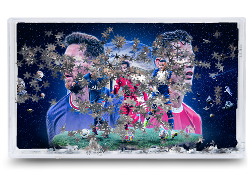Akwarium - Ramka wodna 3D - Neymar, Ronaldo, Messi na Arena.pl