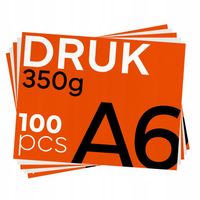 Voucher A6 dwustronny druk papier kreda 350g MAT / BŁYSK 100 sztuk