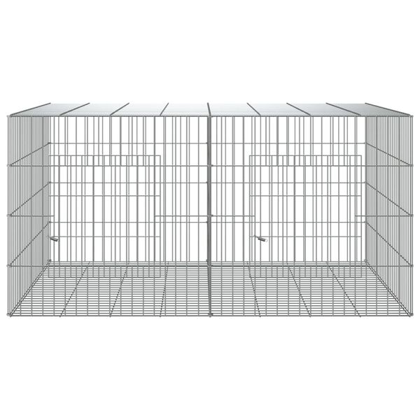 Klatka dla królika, 2 panele, 110x79x54cm, galwanizowane żelazo zdjęcie 3