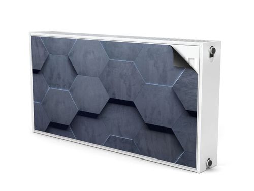 MATA Magnetyczna Na Grzejnika Heksagony Beton Efekt 3D 100cm x 60cm na Arena.pl