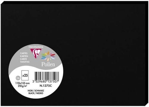 Papier Ozdobny na Zaproszenia C6 25szt Czarny na Arena.pl