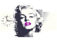 70CM 120CM OBRAZ 4 ELEM MARILYN MONROE FIOLETOWYMI USTAMI ŚCIENNY