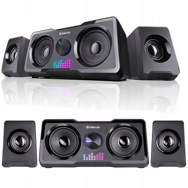 Głośniki Komputerowe 2 1 SOUNDWALL USB 16W LED RGB zdjęcie 1