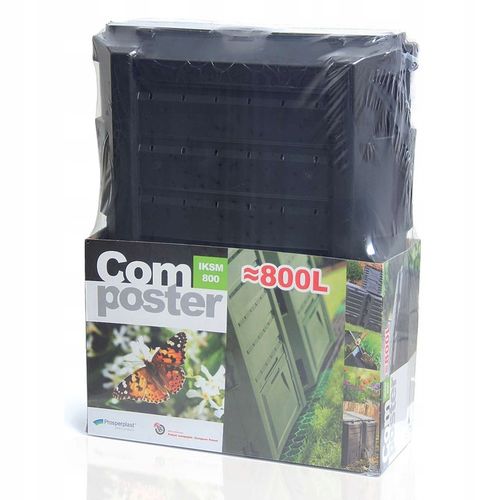 Kompostownik 2 - komorowy Prosperplast 800 l czarny na Arena.pl
