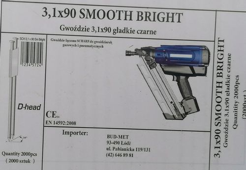 Gwoździe do gwoździarki 3,1x90 SCHARF na Arena.pl