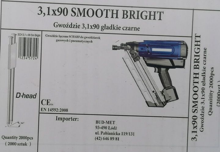 Gwoździe do gwoździarki 3,1x90 SCHARF zdjęcie 3