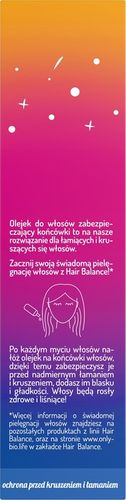 Hair in Balance by ONLYBIO olejek zabezpieczający końcówki 80ml na Arena.pl