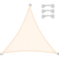Żagiel markiza trójkąt 4x4x4m wodoodporny przeciwsłoneczny taras ogród beż