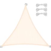 Żagiel markiza trójkąt 4x4x4m wodoodporny przeciwsłoneczny taras ogród beż