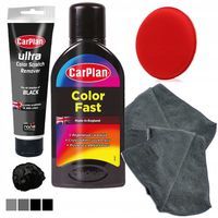 ZESTAW CZARNY Pasta na rysy +Regenartor Lakieru +Pad gąbkowy +2x Mikrofibra