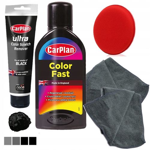 ZESTAW CZARNY Pasta na rysy +Regenartor Lakieru +Pad gąbkowy +2x Mikrofibra na Arena.pl