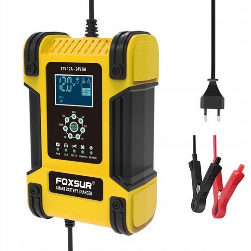 PROSTOWNIK SAMOCHODOWY 12V 24V 12A NAPRAWA AKUMULATORÓW FOXSUR DO mikroproc na Arena.pl