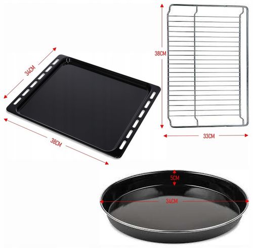 MINI PIEKARNIK ELEKTRYCZNY DOUBLE GLASS GRILL TIMER 35L 1800W na Arena.pl