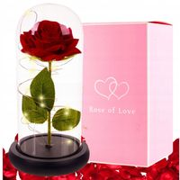 WIECZNA RÓŻA W SZKLE DLA BABCI prezent na Święta Dzień Babci