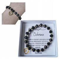 Bransoletka Damska Turmalin + zawieszka Talizman Ochronny